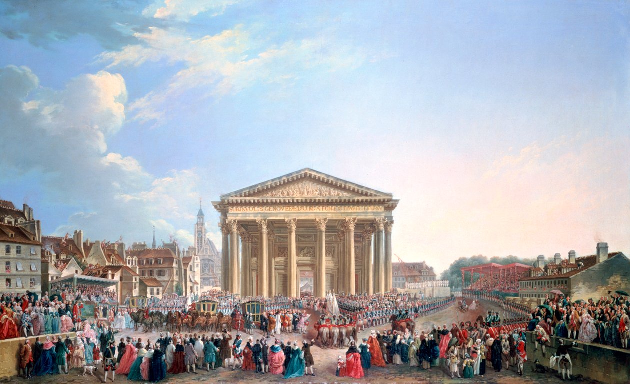 Ceremoni i New Church of St Genevieve, 1765 av Pierre Antoine de Machy