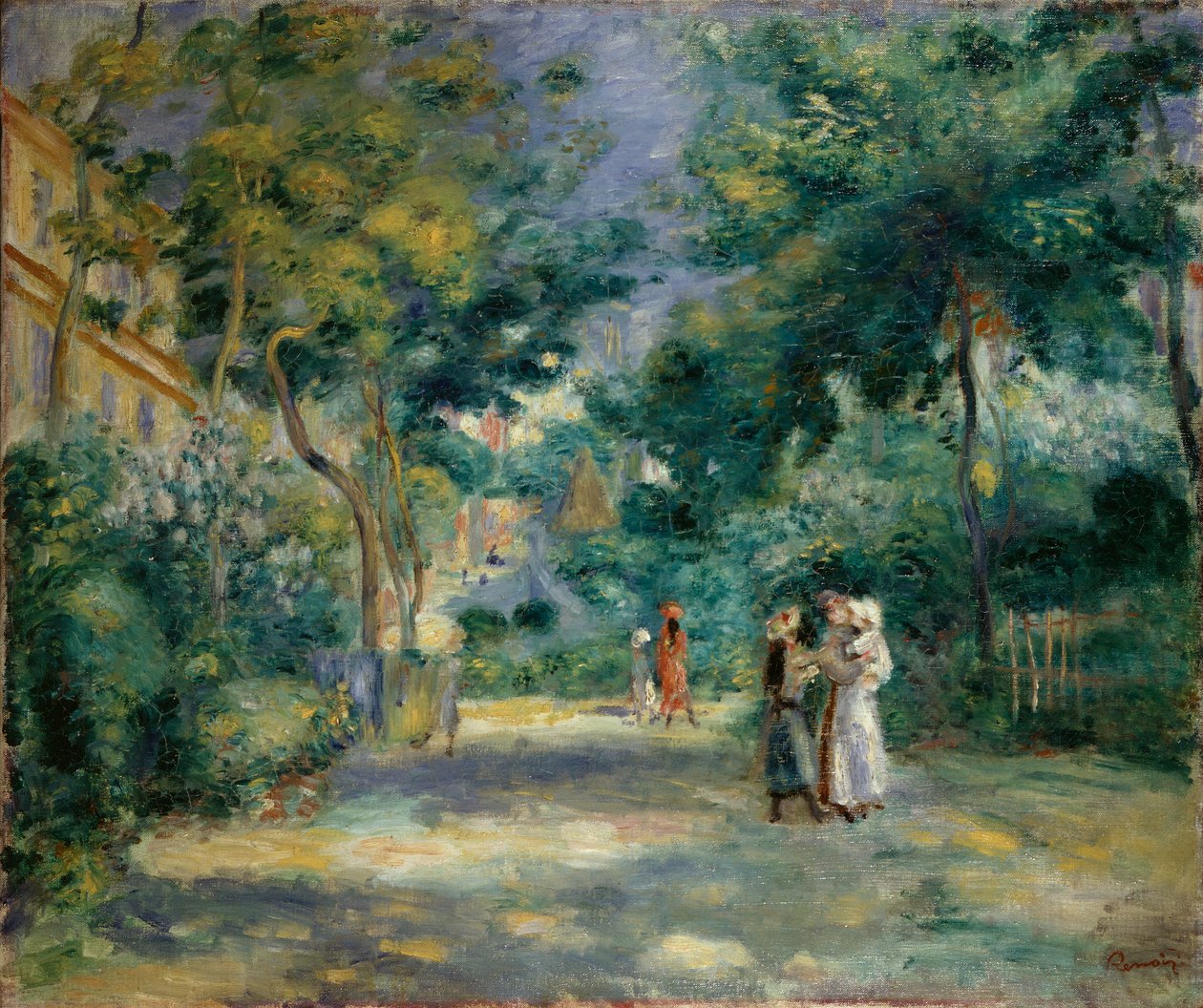En trädgård i Montmartre, 1890-1899 av Pierre Auguste Renoir