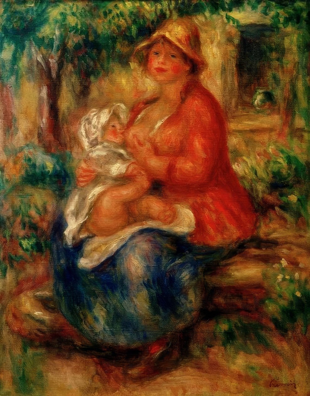 Aline Renoir ammar sin son av Pierre Auguste Renoir