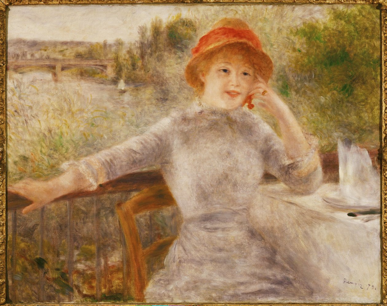 Alphonsine Fournaise (olja på duk) av Pierre Auguste Renoir
