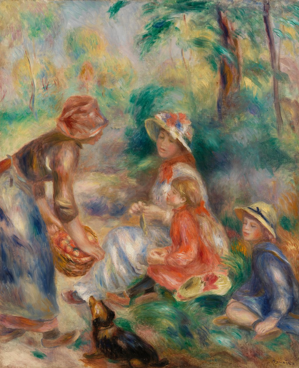 Äppelförsäljare (La Marchande de pommes) av Pierre Auguste Renoir