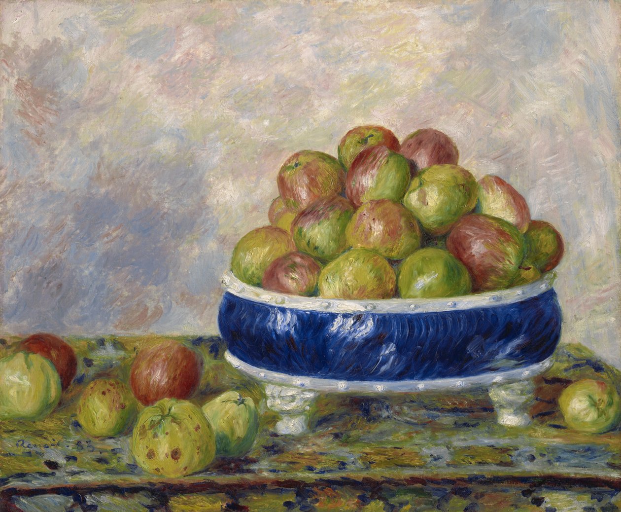 Äpplen i ett fat, 1883 av Pierre Auguste Renoir