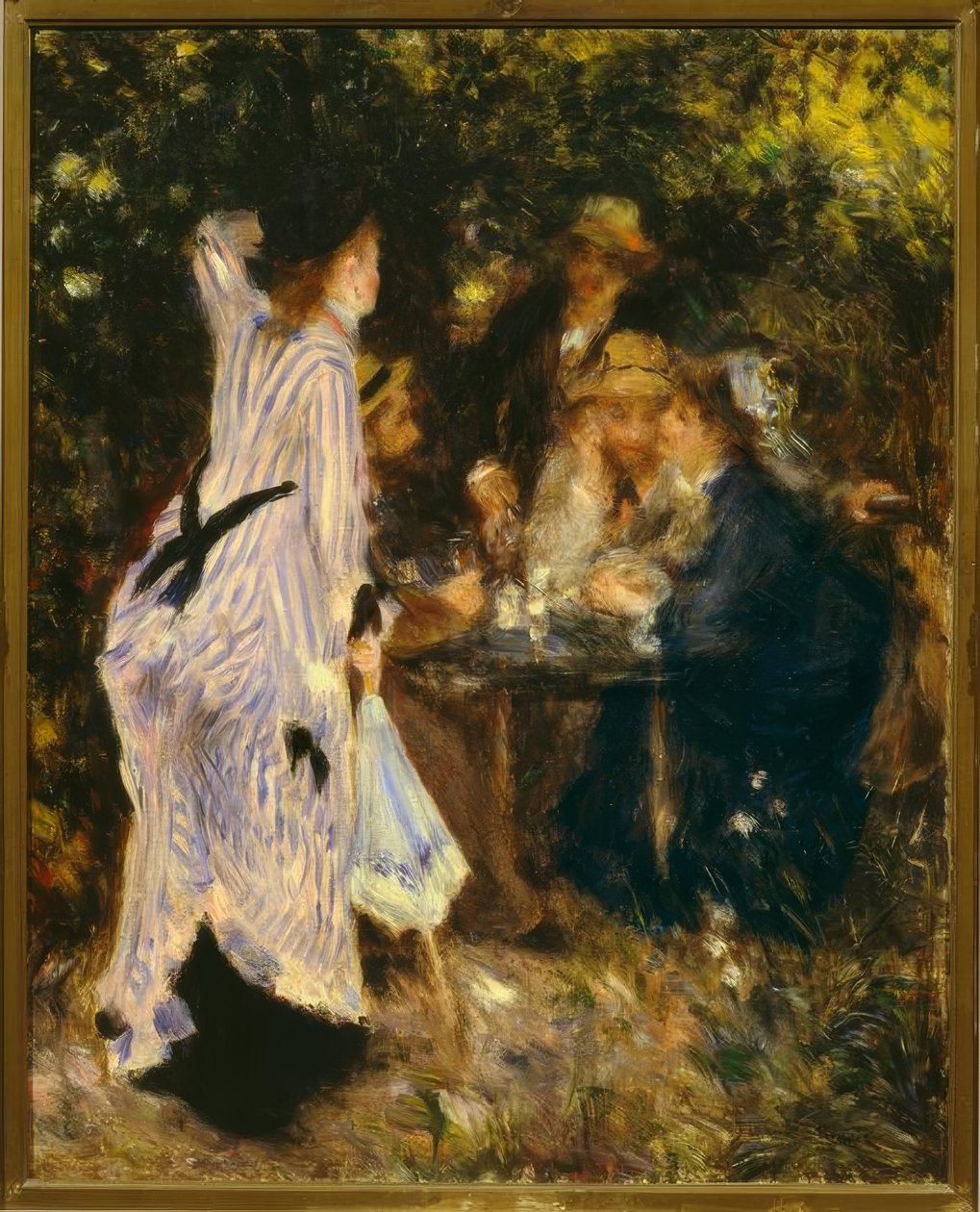 I trädgården (Under bersån, Moulin de la Galette) av Pierre Auguste Renoir