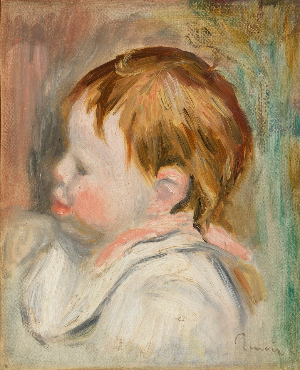 Babys huvud (barnets huvud, vänster profil) av Pierre Auguste Renoir