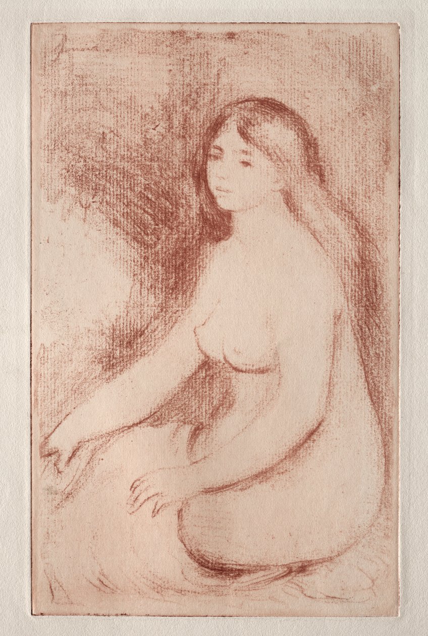 sittande badande av Pierre Auguste Renoir