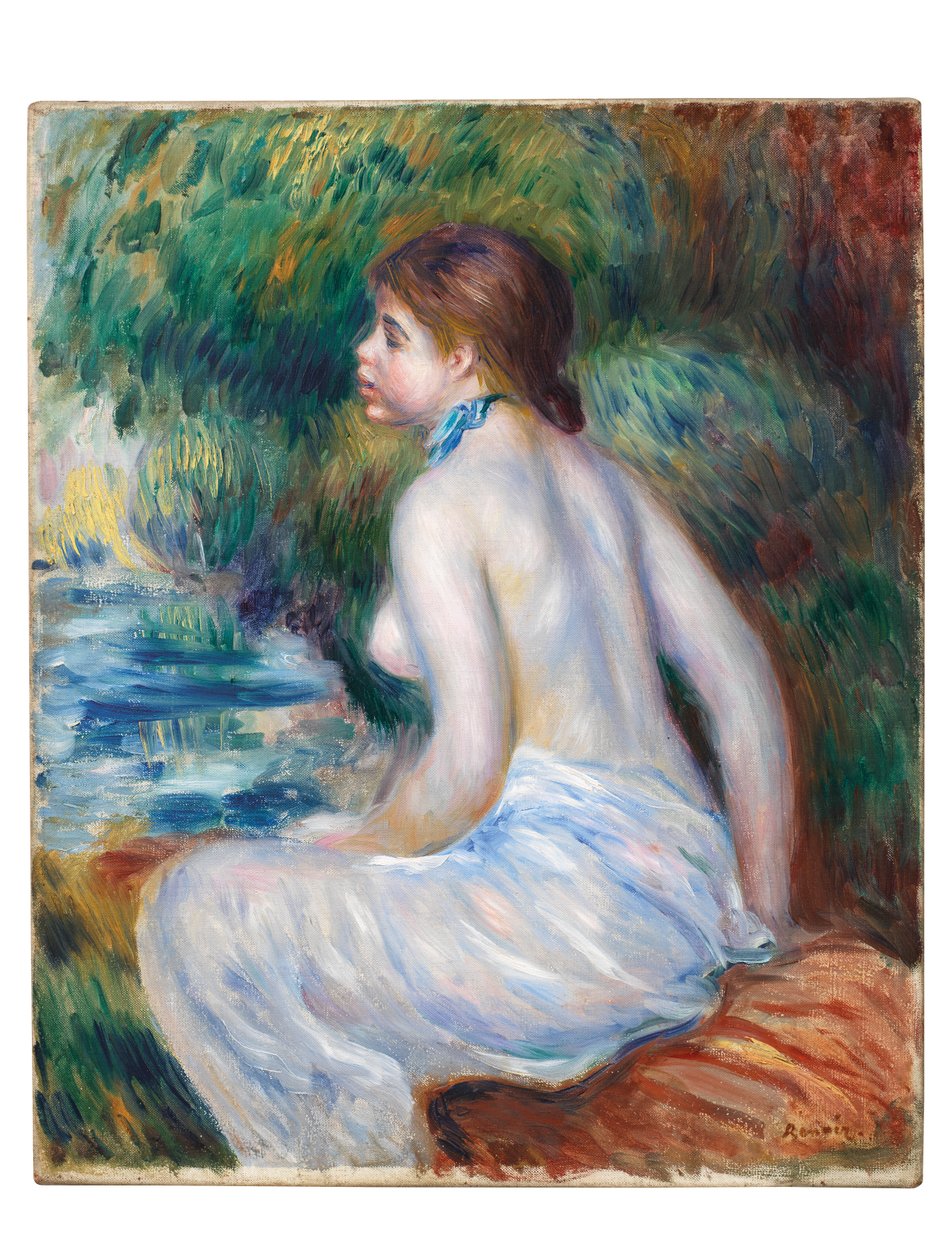 Badarsittande, 1890 av Pierre Auguste Renoir