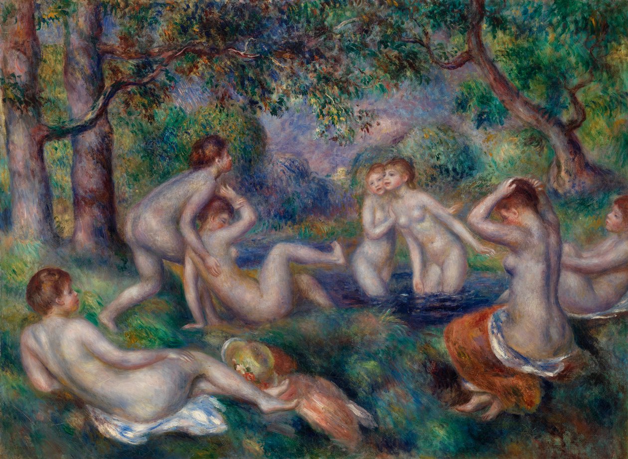 Badgäster i skogen av Pierre Auguste Renoir