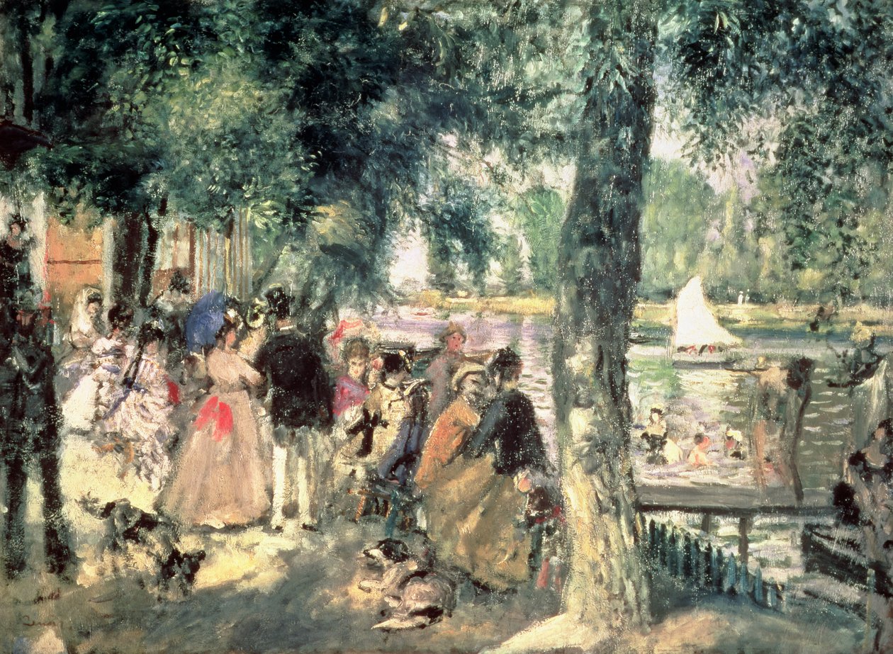 Bada på Seine eller La Grenouillere, ca 1869 (olja på duk) av Pierre Auguste Renoir