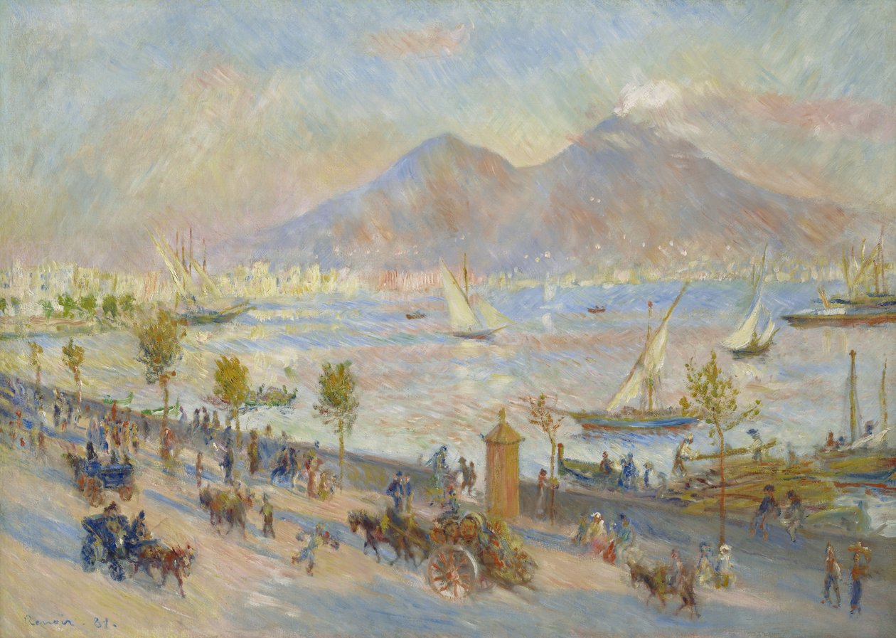 Neapelbukten, kväll, 1881 av Pierre Auguste Renoir