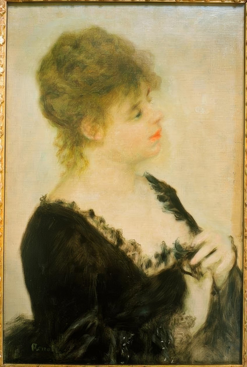 Porträtt av en ung kvinna av Pierre Auguste Renoir
