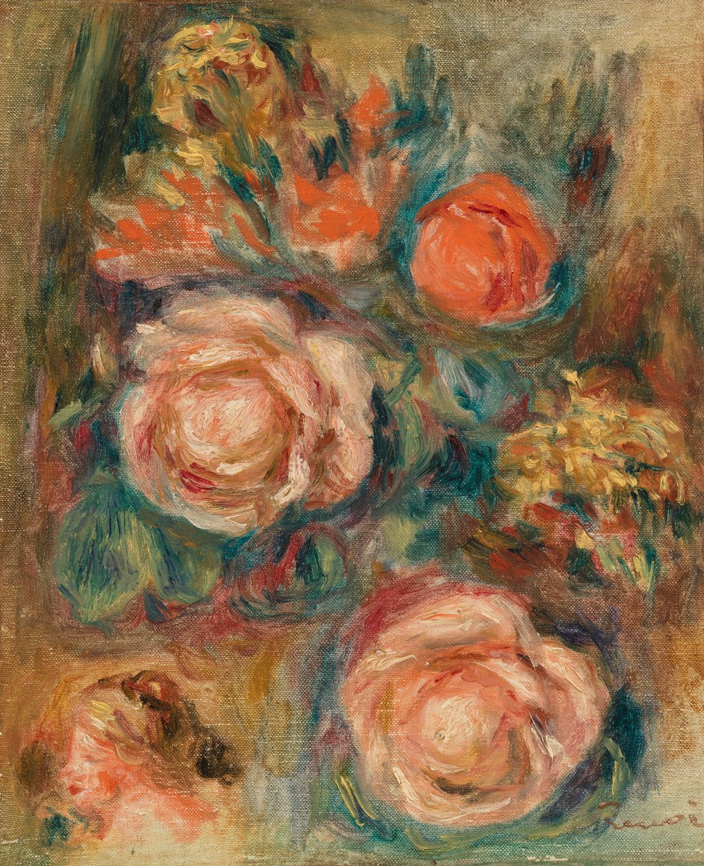 Bukett av rosor (Bouquet de roses) av Pierre Auguste Renoir