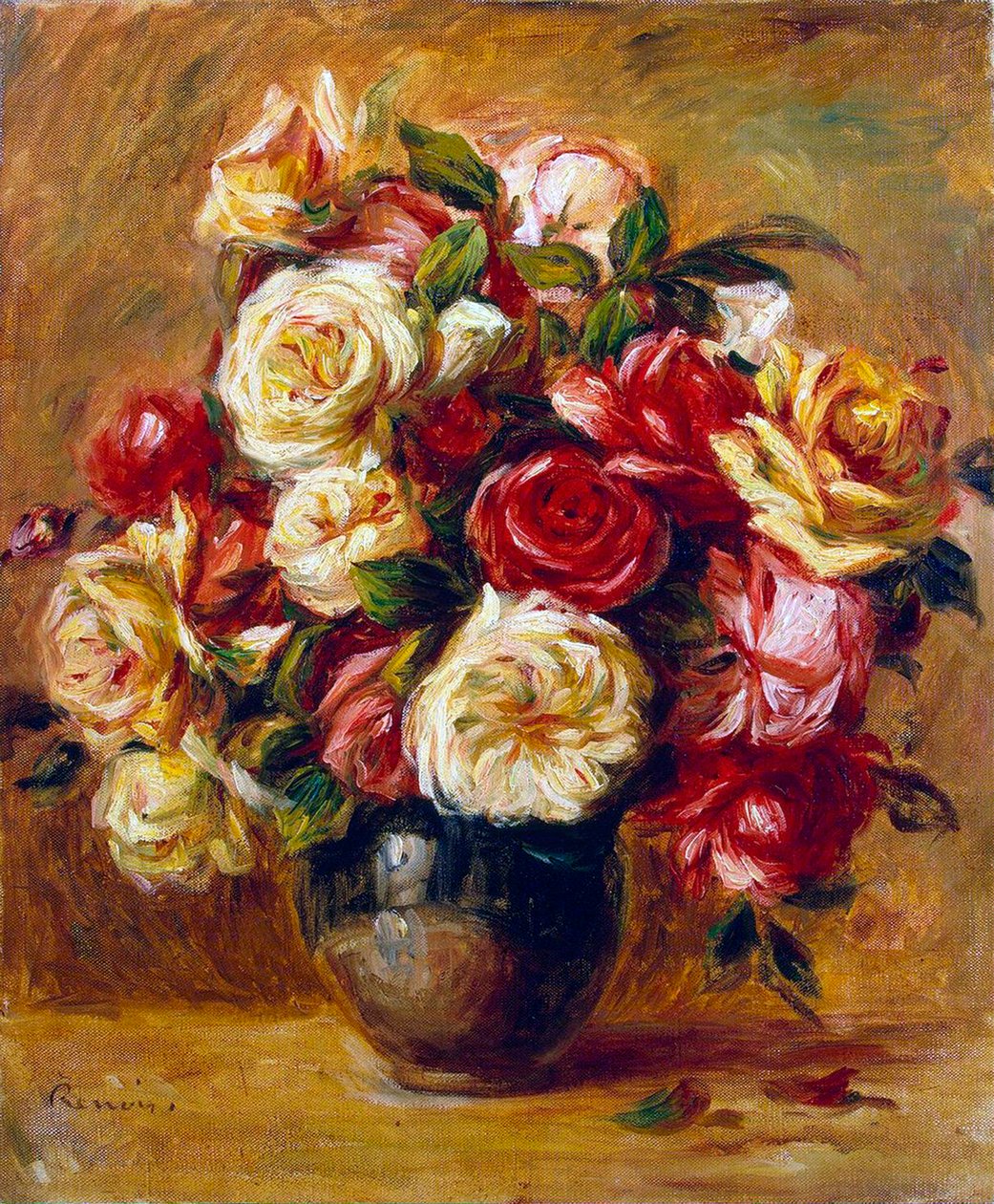 Bukett av rosor, c1909. av Pierre Auguste Renoir