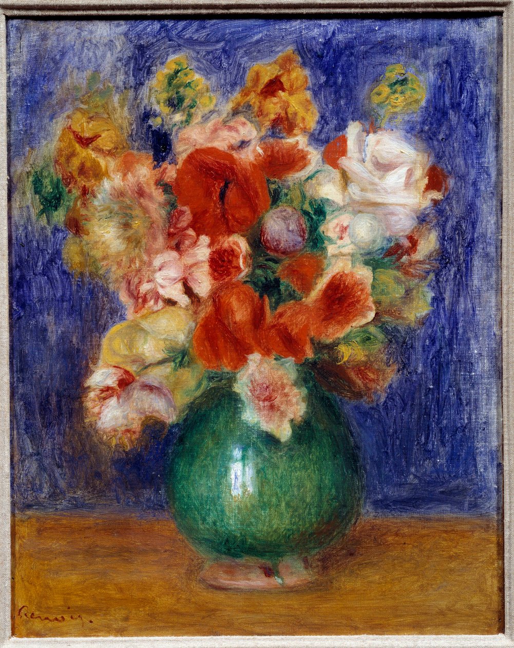 Blombukett. Målning av Pierre Auguste Renoir (1841-1919) av Pierre Auguste Renoir