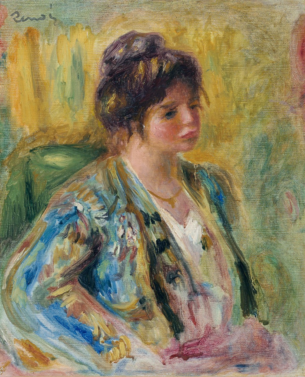 Byst av en kvinna i orientalisk kostym, ca. 1895 av Pierre Auguste Renoir