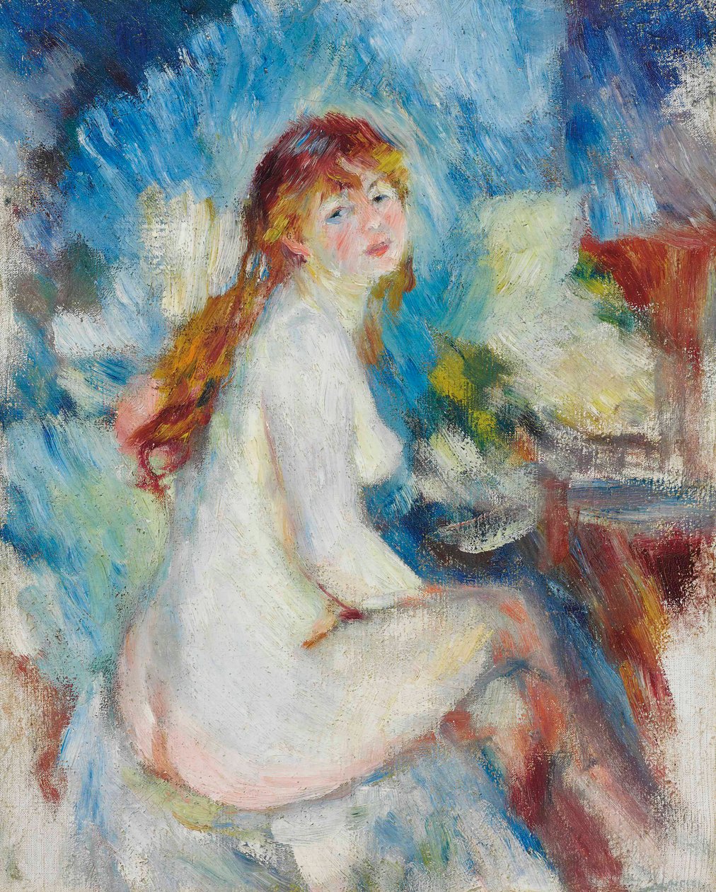 Byst av en naken kvinna, ca 1879. av Pierre Auguste Renoir