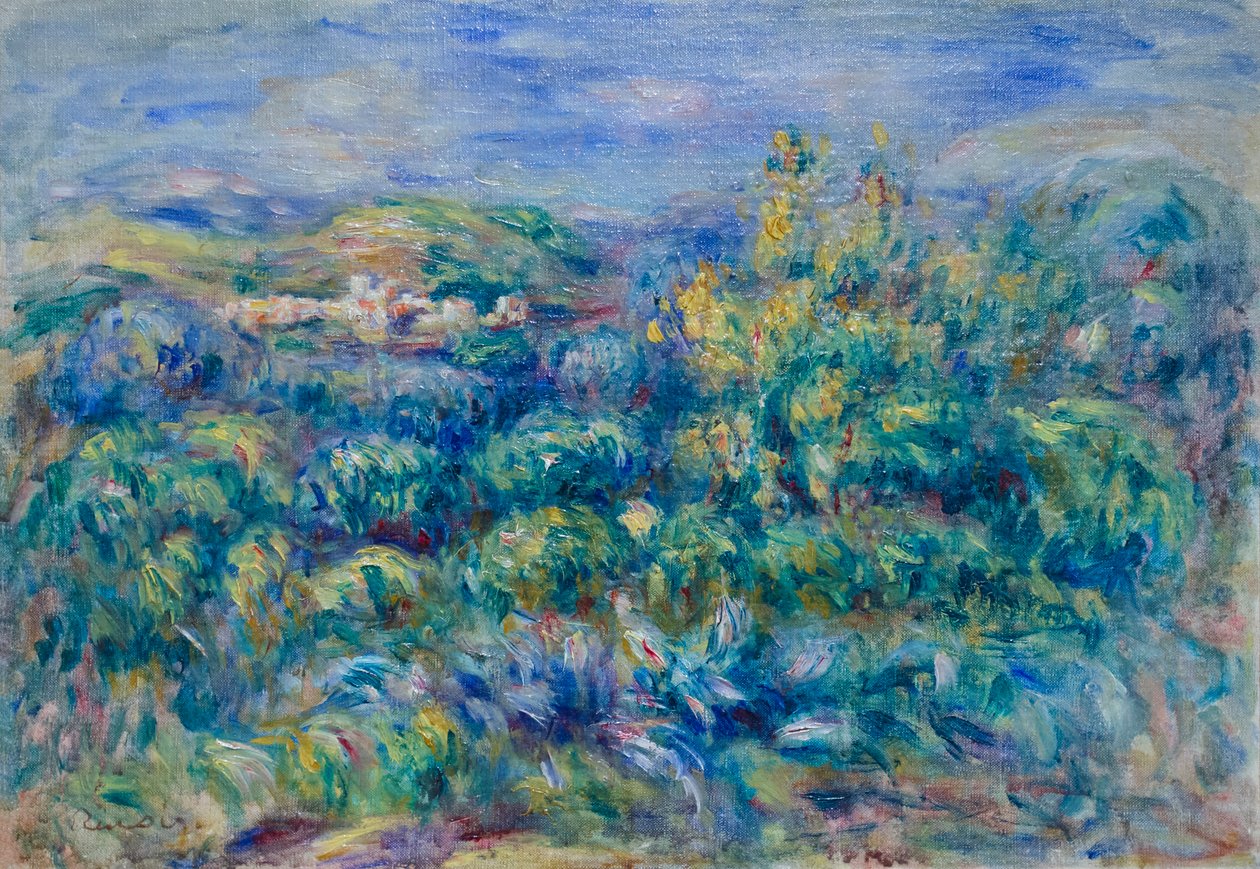 Cagnes landskap av Pierre Auguste Renoir