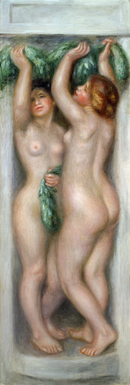 Karyatider, ca 1910 (olja på panel) av Pierre Auguste Renoir