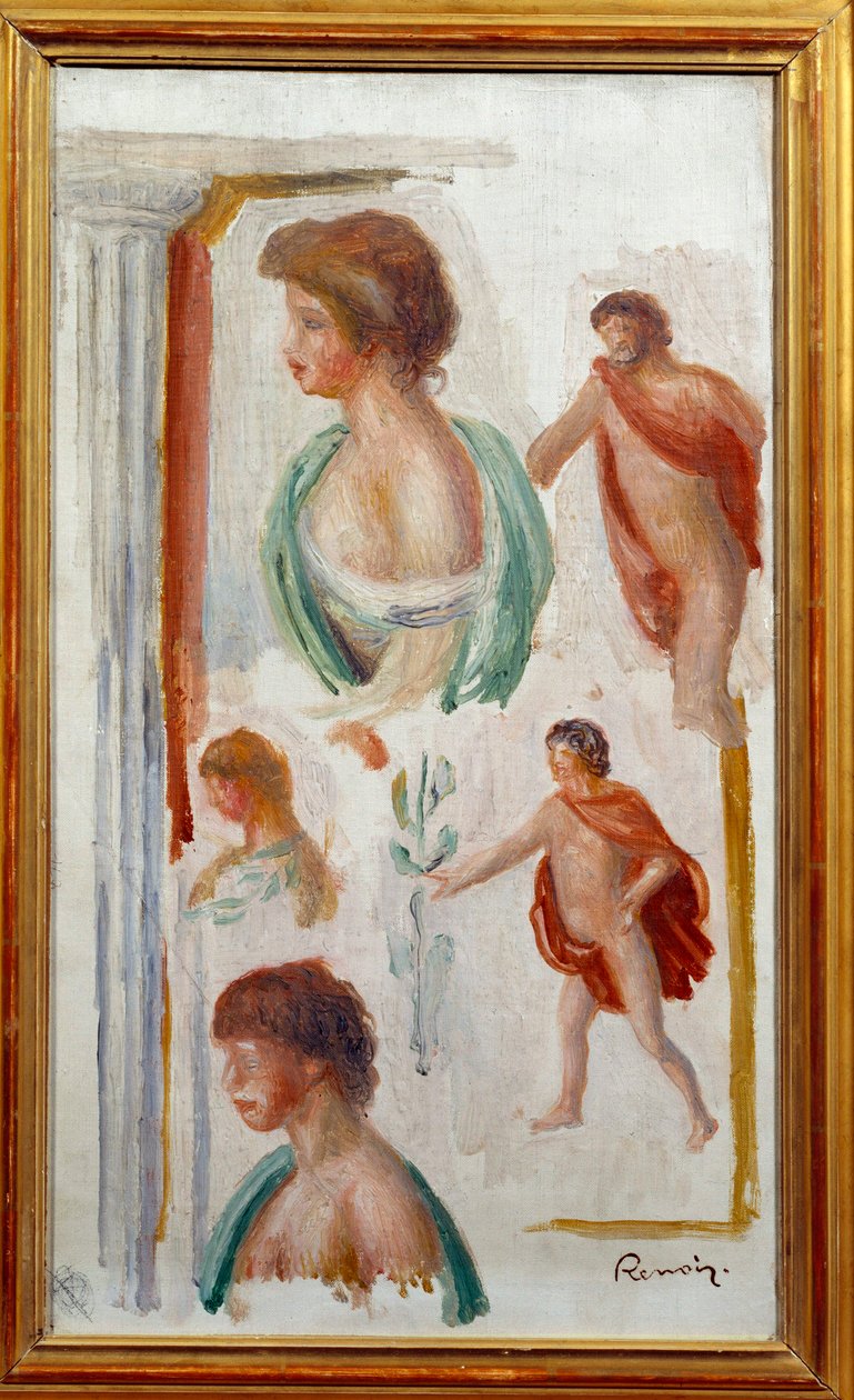Karaktärer i den antika tragedin akvarell av Pierre Auguste Renoir av Pierre Auguste Renoir