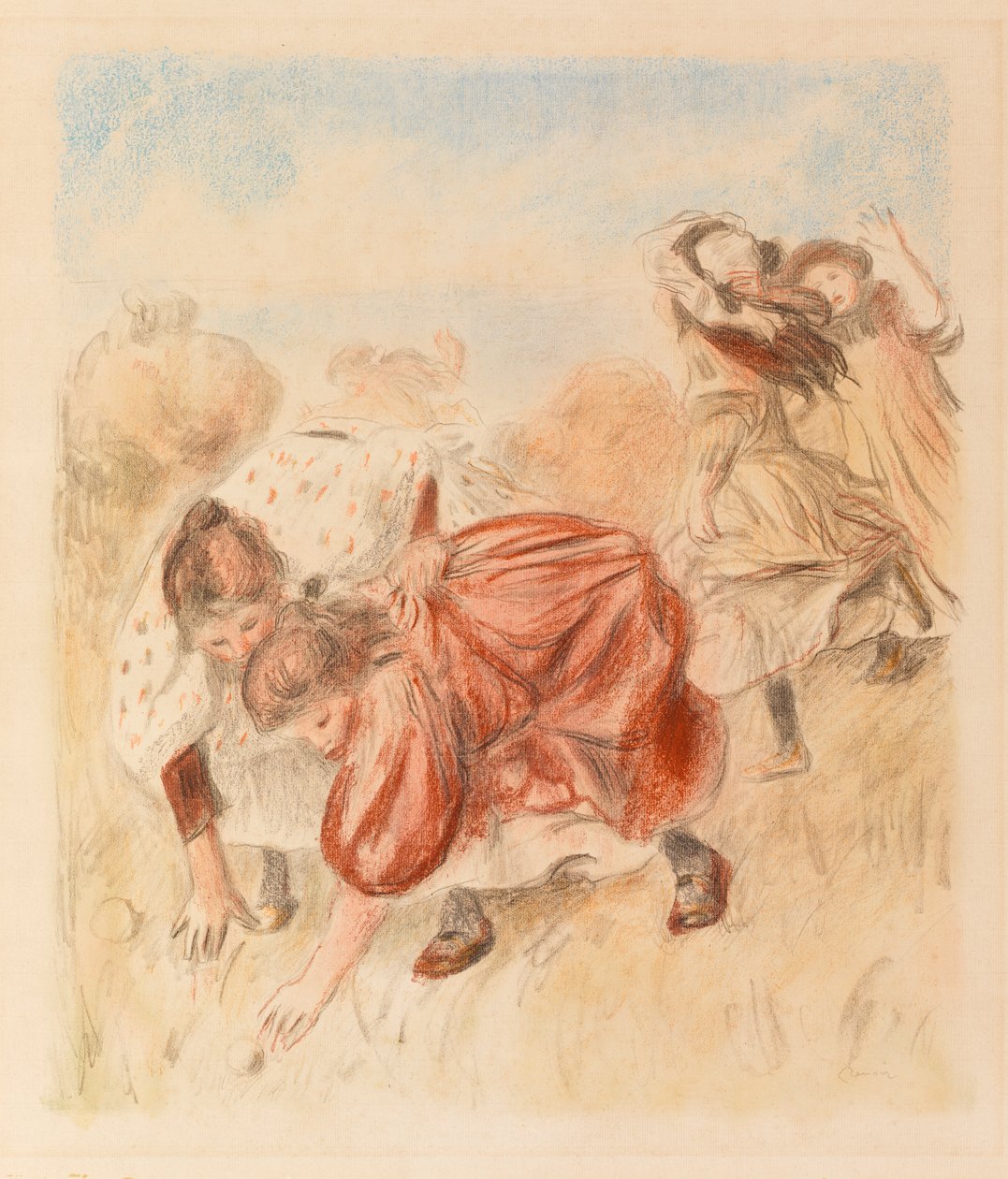 Barn som spelar boll av Pierre Auguste Renoir