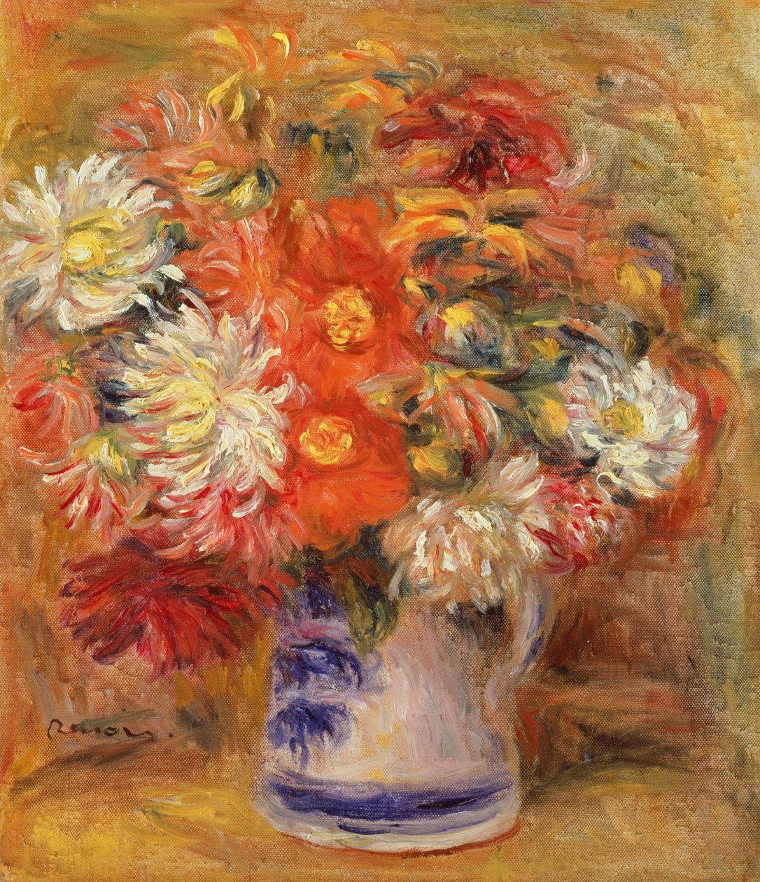 Krysantemum i en vas, c.1919 av Pierre Auguste Renoir