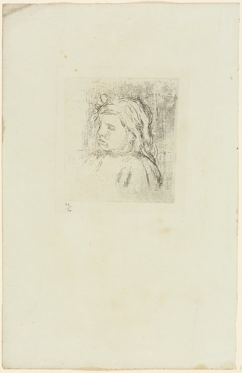 Claude Renoir vände tre fjärdedelar till vänster av Pierre Auguste Renoir