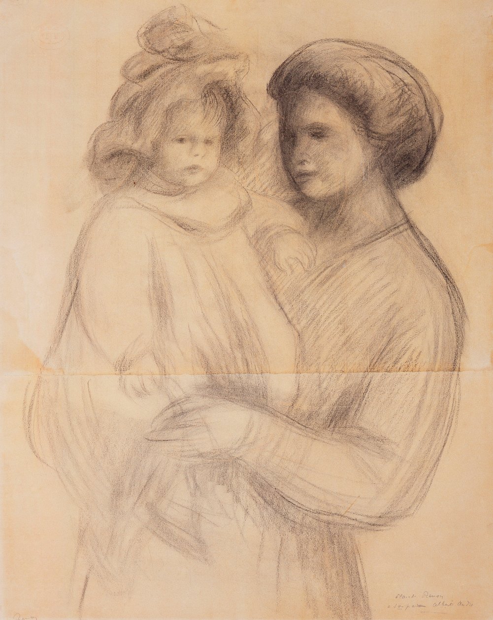 Claude Renoir i armarna på sin sjuksköterska, Renee Jolivet; Claude Renoir i armarna på sin sjuksköterska, Renee Jolivet, 1903 av Pierre Auguste Renoir