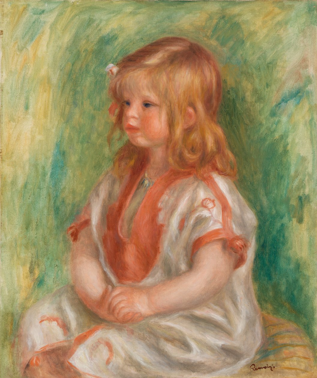 Claude i arabisk skjorta (olja på duk) av Pierre Auguste Renoir