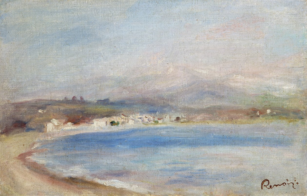 Cros de Cagnes, Hav, berg, ca 1910 (olja på duk) av Pierre Auguste Renoir