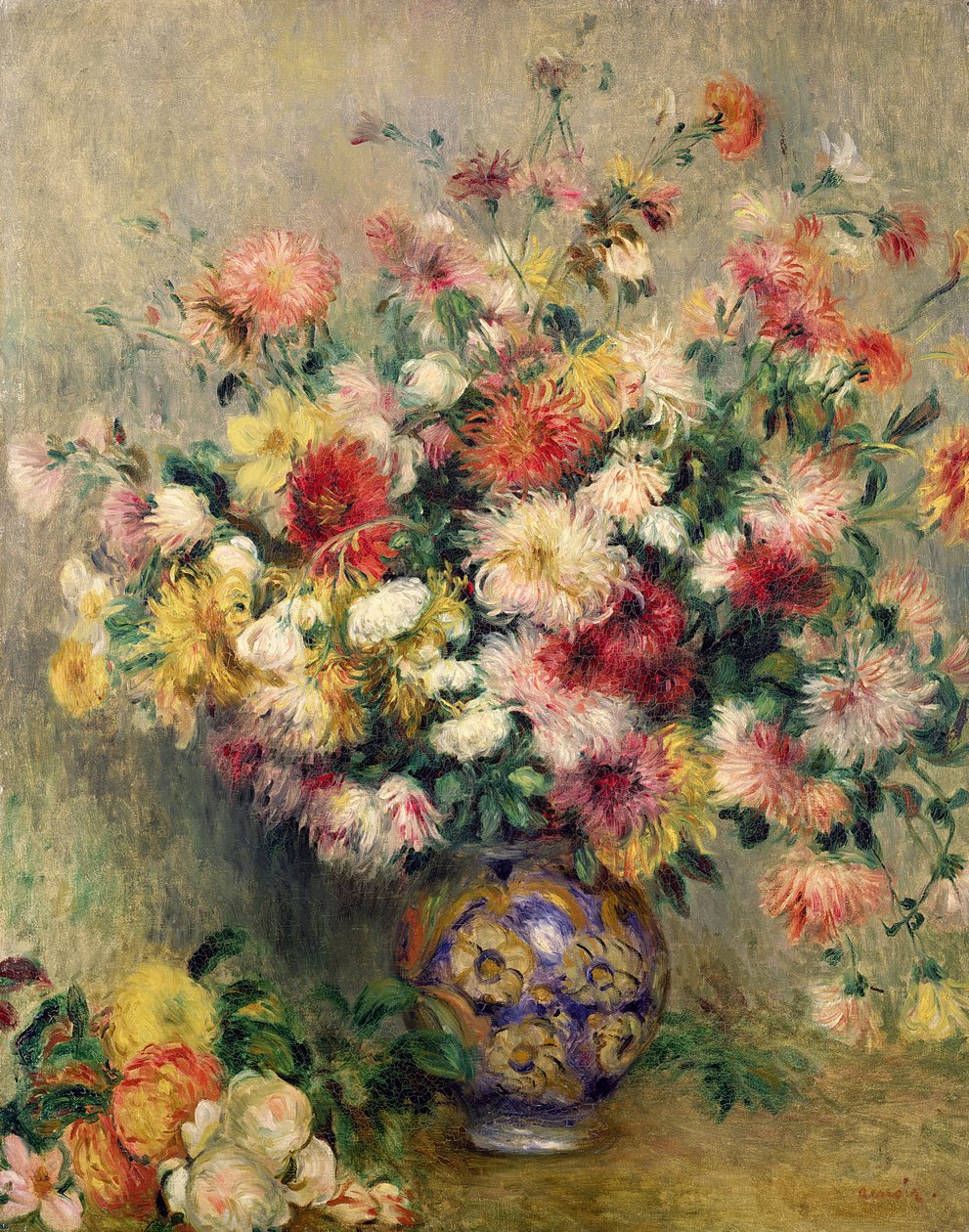 Dahlior av Pierre-Auguste Renoir