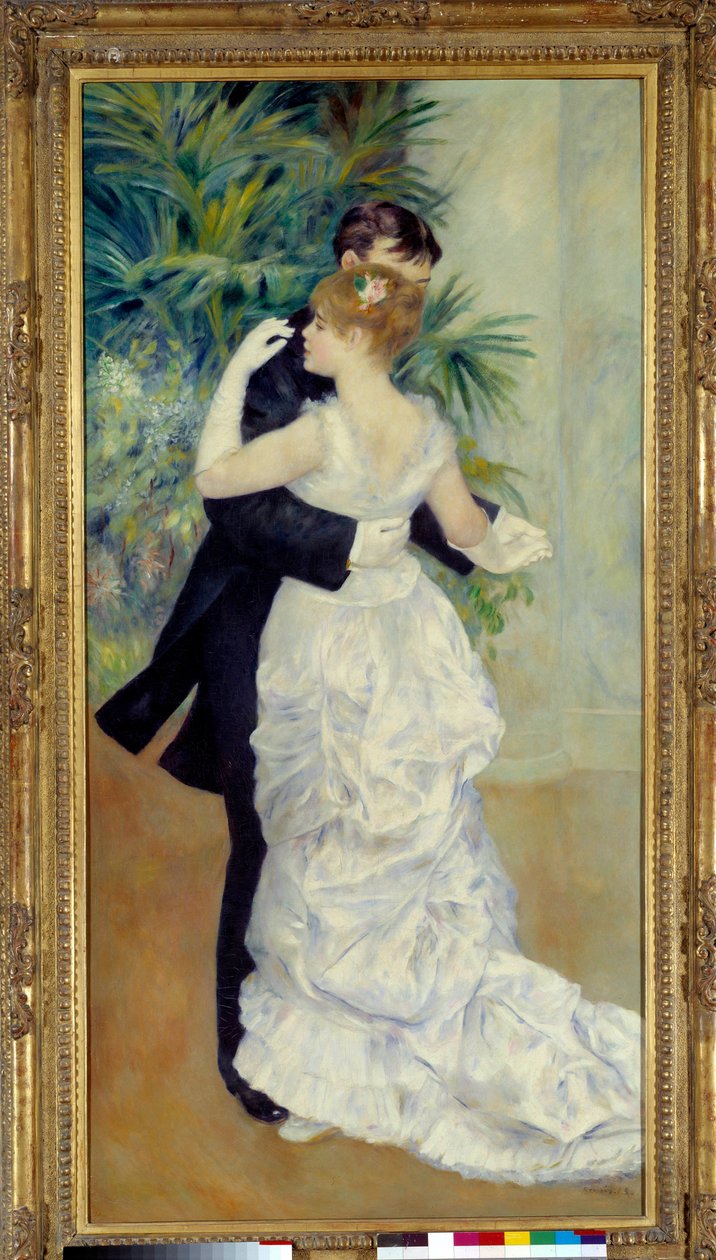 Dansen har staden. Målning av Pierre Auguste Renoir (1841-1919) föreställande Suzanne Valadon och Paul Lhote av Pierre Auguste Renoir