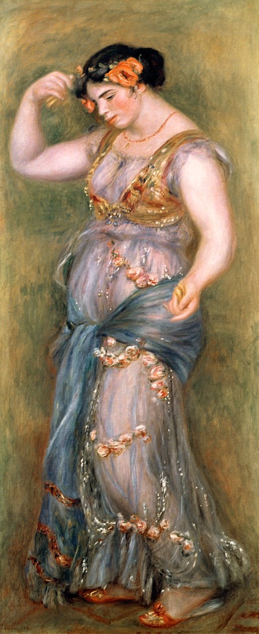 Dansande flicka med kastanjetter, 1909 av Pierre Auguste Renoir