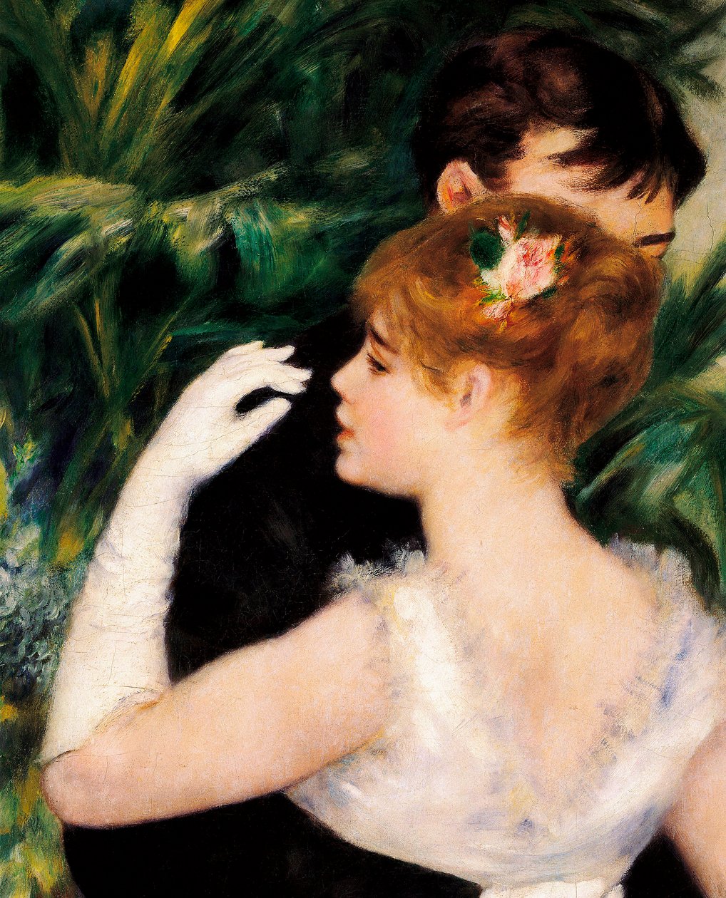 Dancing in Town - Den franska målaren Suzanne Valadon (1865-1938) var en av modellerna (detalj) av Pierre Auguste Renoir