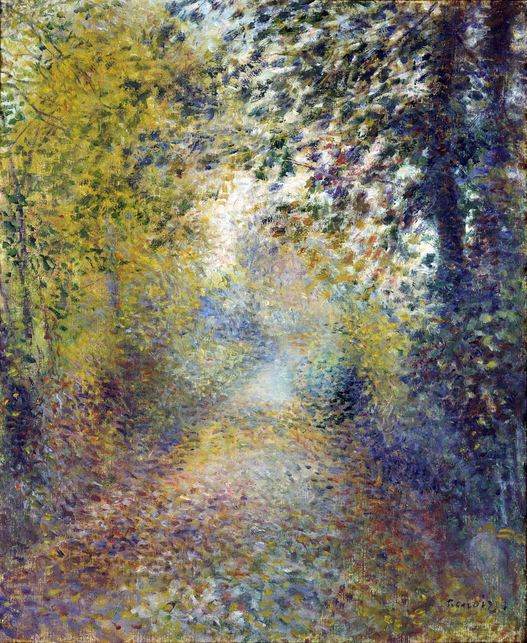 ""I skogen"" (i skogen) Målning av Pierre Auguste Renoir (1841-1919) 1880 Dim 55,8x46,3 cm National Museum of Western Art, Tokyo av Pierre Auguste Renoir