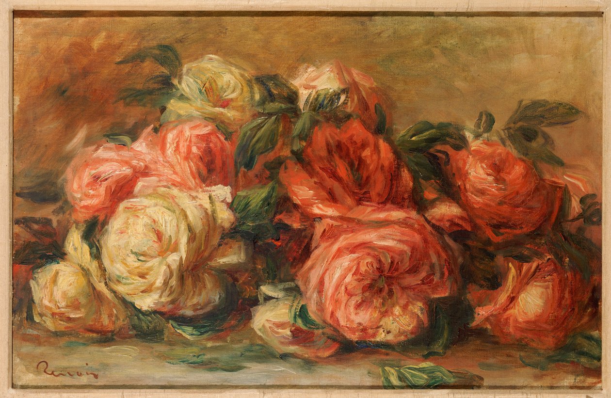 Kasserade rosor av Pierre Auguste Renoir