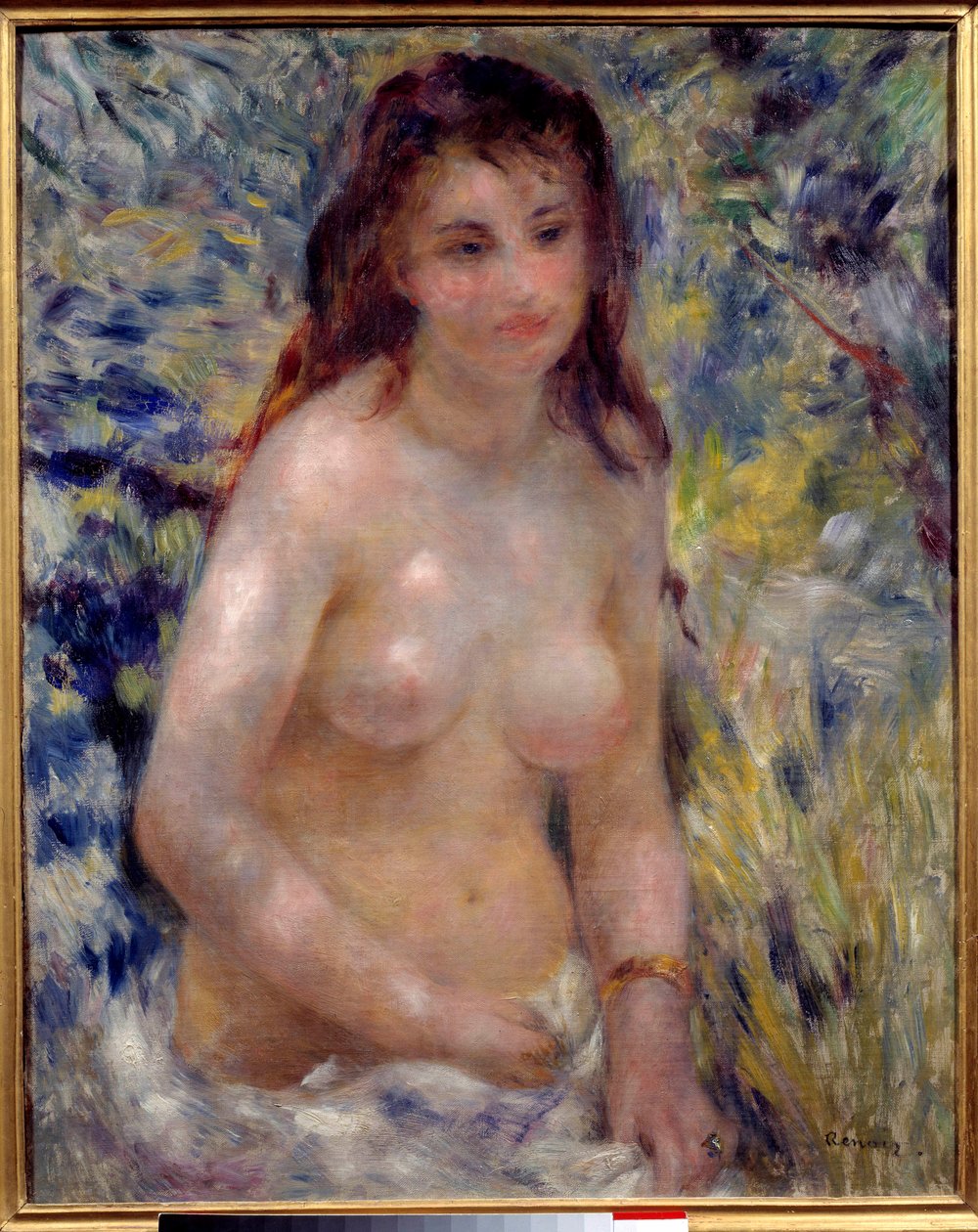 Studie av torso, solljuseffekt Målning av Pierre Auguste Renoir (1841-1919) 1875 Mått 0,81x0,65 m Paris, musee d