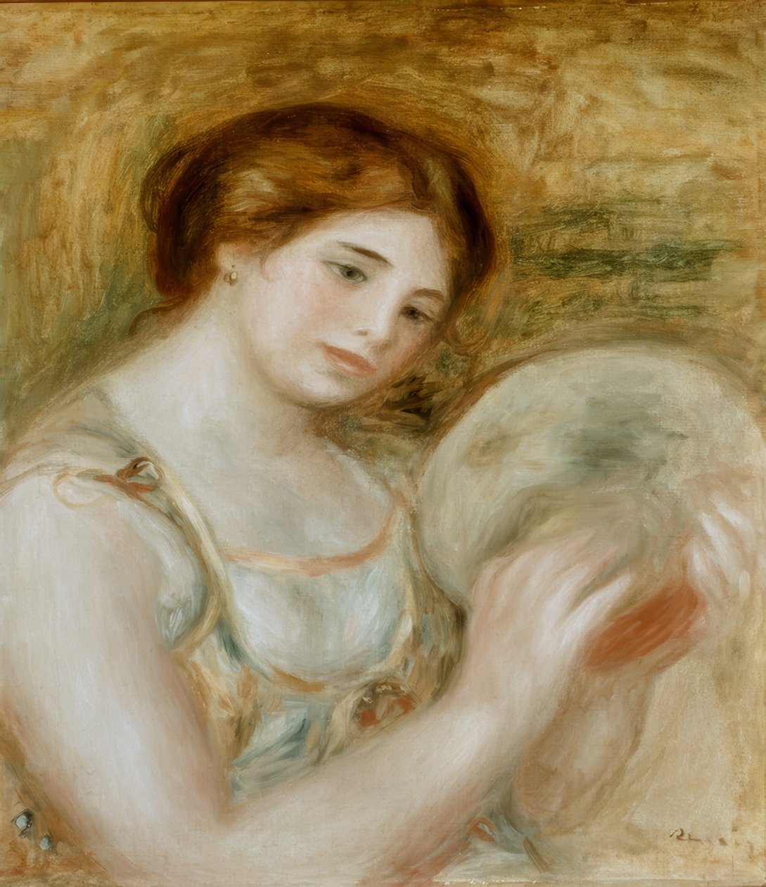 Kvinna med tamburin av Pierre Auguste Renoir