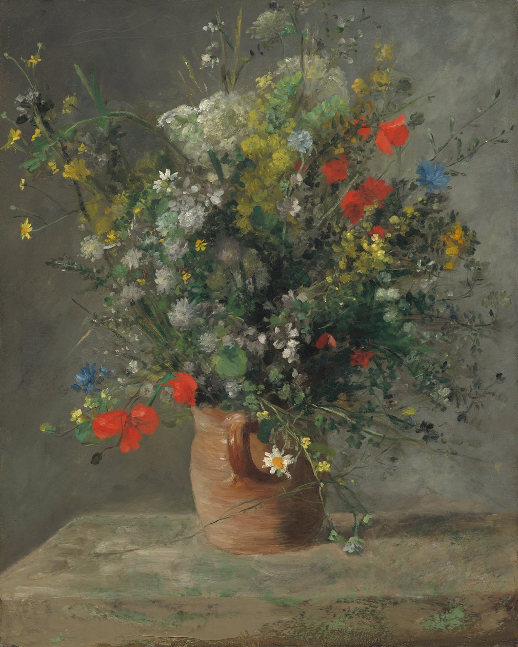 Blommor i en vas, ca 1866 (olja på duk) av Pierre Auguste Renoir