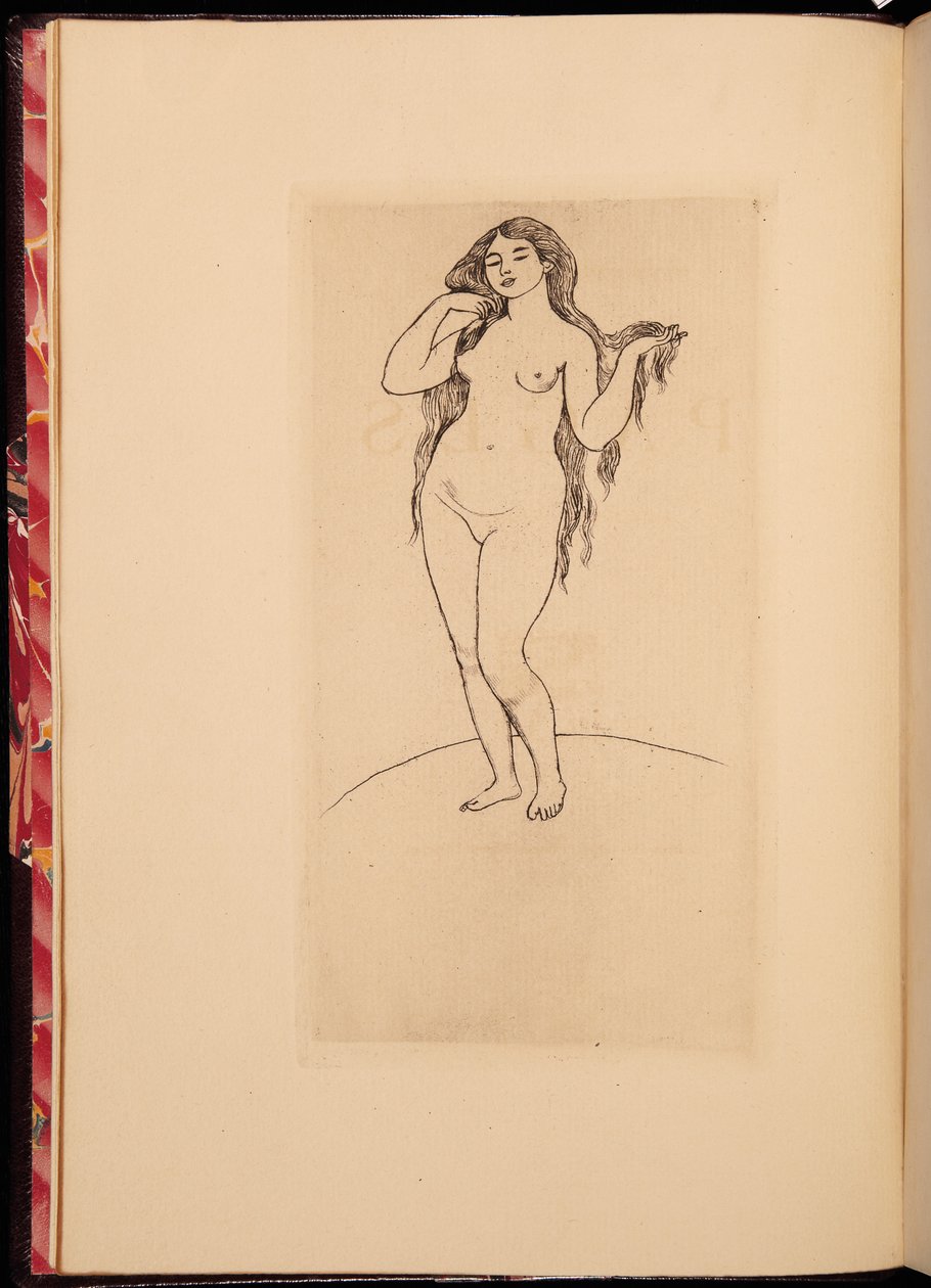 Frontispice till en antologi av verk av Stephane Mallarme, 1891 av Pierre Auguste Renoir