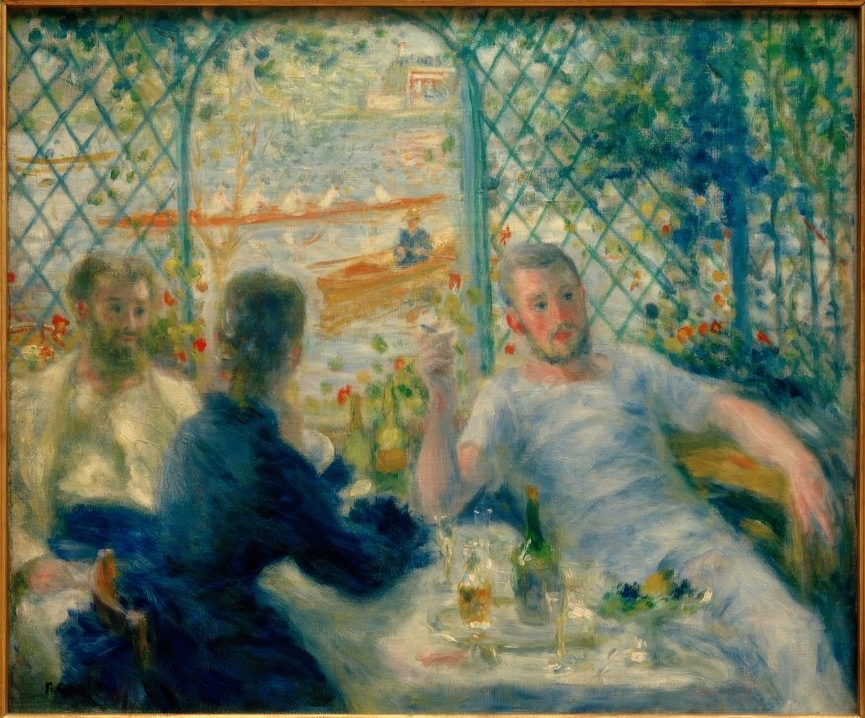 Frukost i restaurangen Fournaise (roddarnas frukost) av Pierre Auguste Renoir