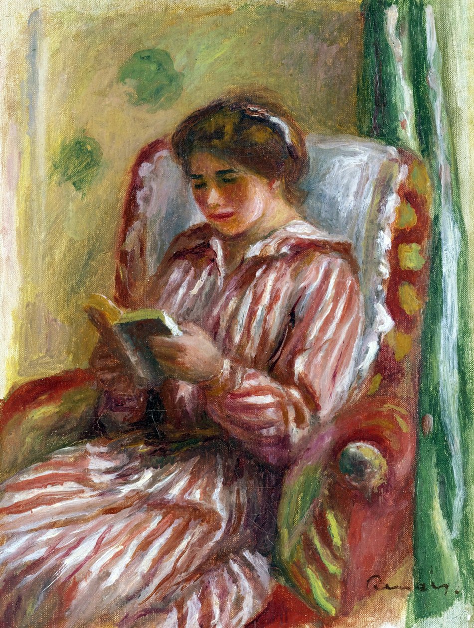 Gabrielle Reading - Målning av Pierre Auguste Renoir (1841-1919) av Pierre Auguste Renoir