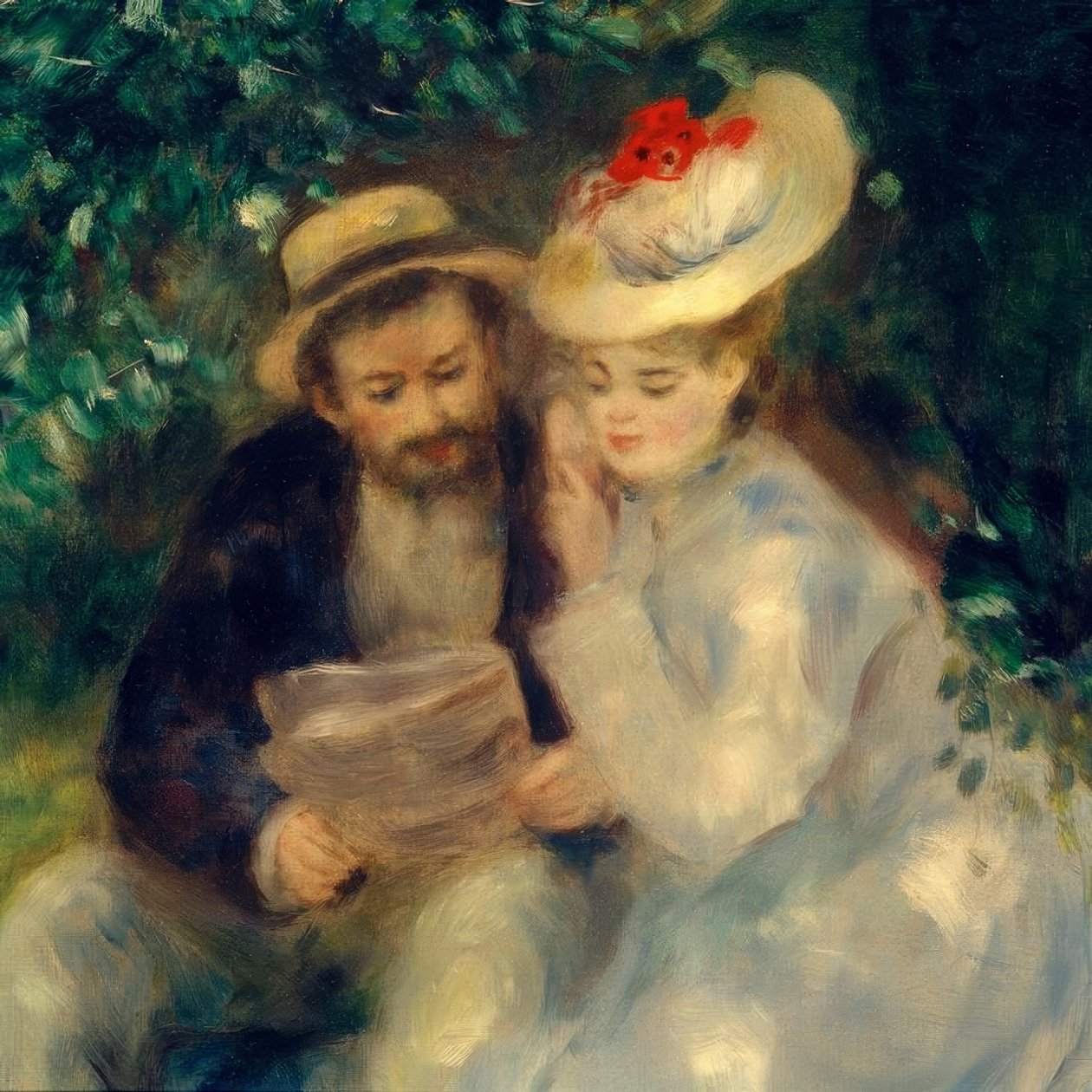 Hemligheter (La Tonnelle) av Pierre Auguste Renoir