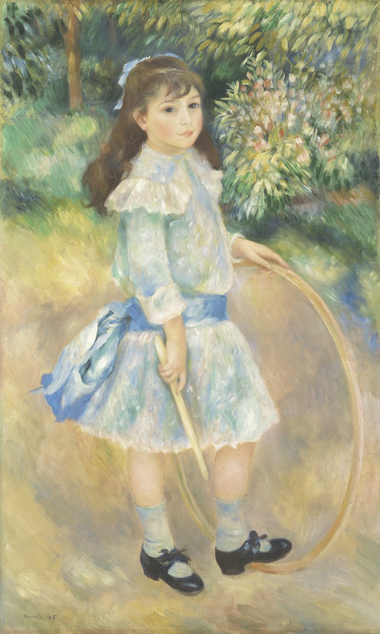 Flicka med en båge, 1885 av Pierre Auguste Renoir