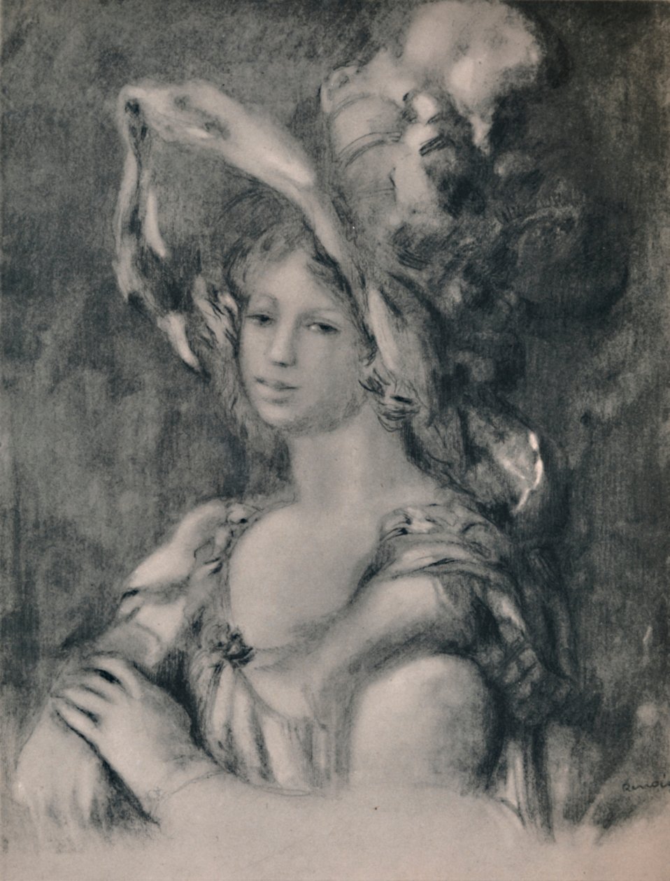 Halvlångt porträtt av Dieterle, ca 1899, 1946 av Pierre Auguste Renoir