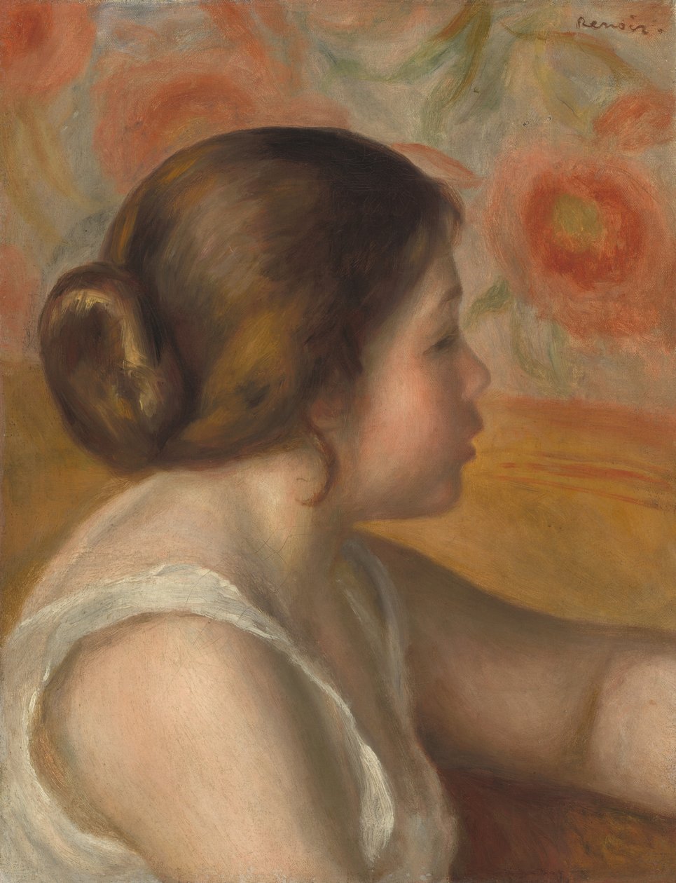 Chef för en ung flicka, ca. 1890. av Pierre Auguste Renoir