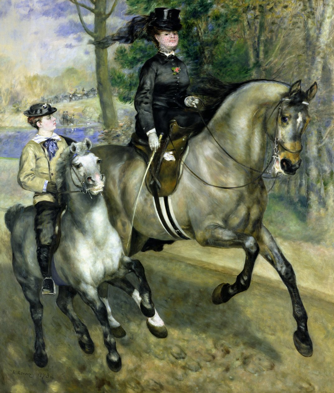 Ryttare i Bois de Boulogne av Pierre Auguste Renoir
