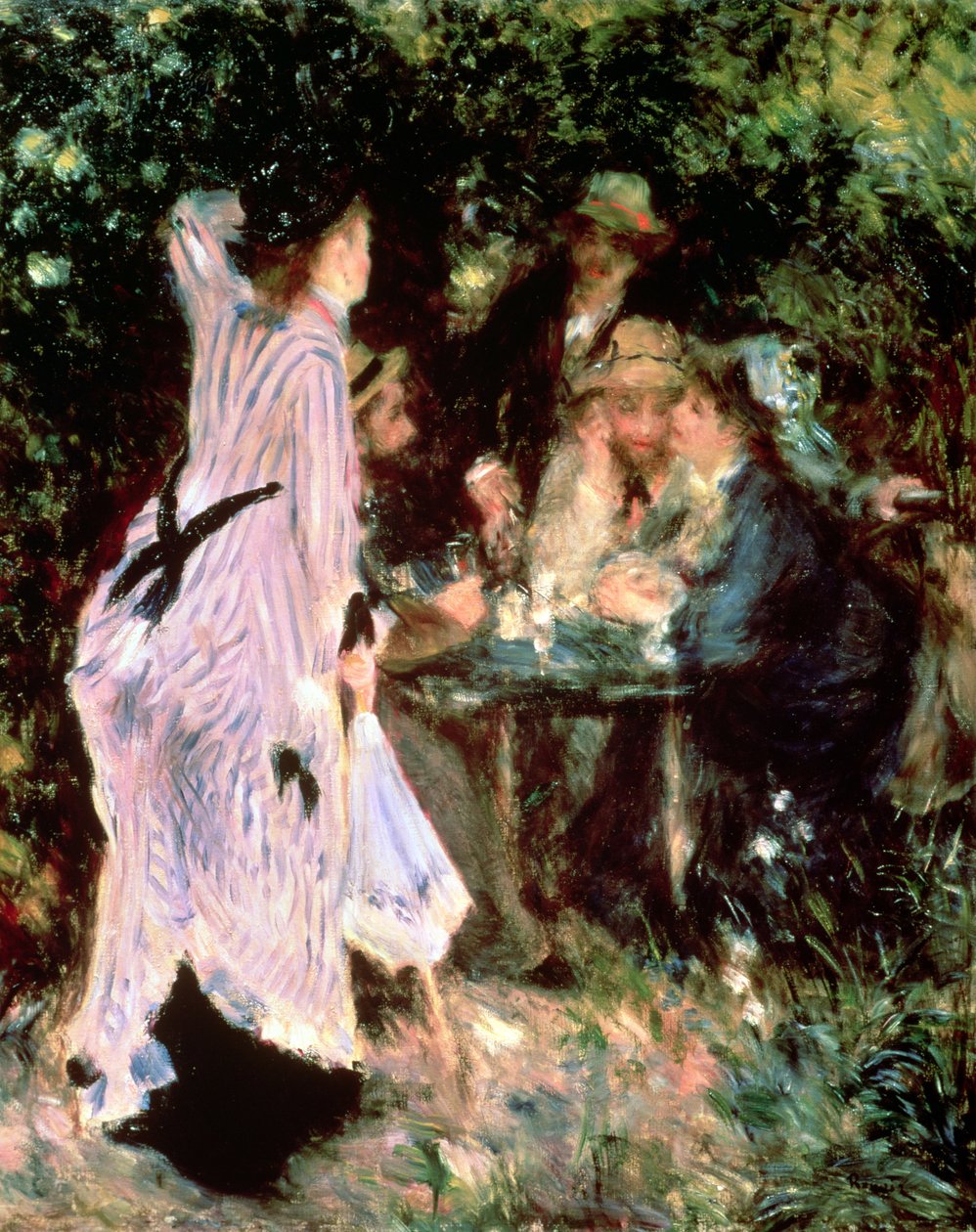 I trädgården eller under träden i Moulin de la Galette av Pierre Auguste Renoir
