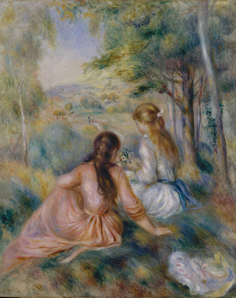 På ängen, 1888-92 av Pierre Auguste Renoir