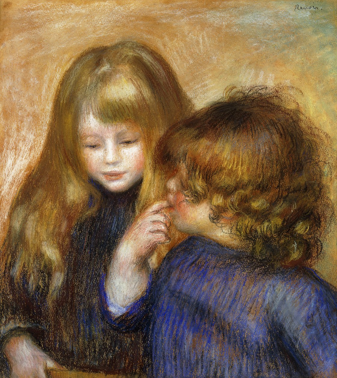 John och Coco; John och Coco, ca 1902 av Pierre Auguste Renoir