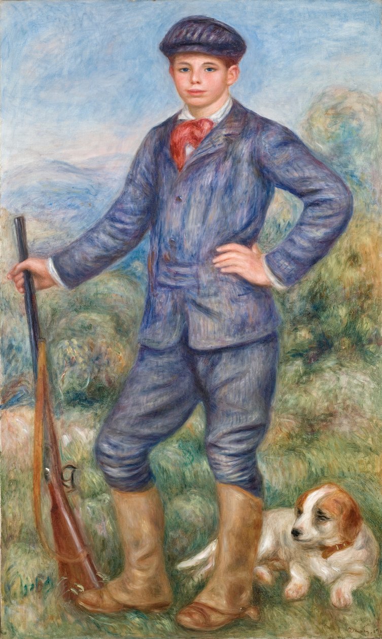 Jean som jägare, 1910 av Pierre Auguste Renoir