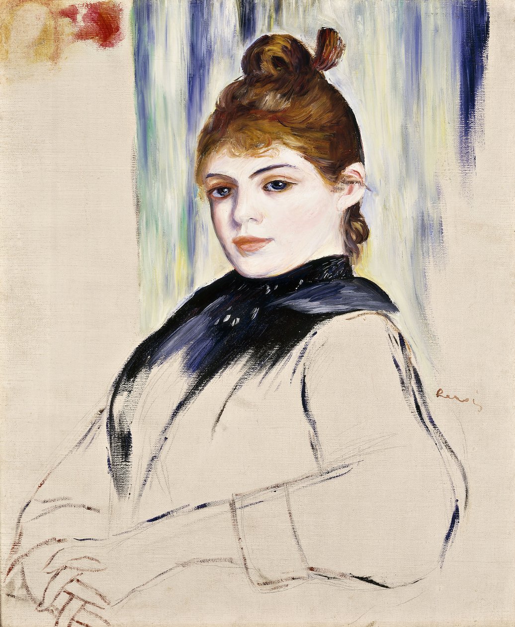 Ung flicka med en hårbulle, 1882 av Pierre Auguste Renoir